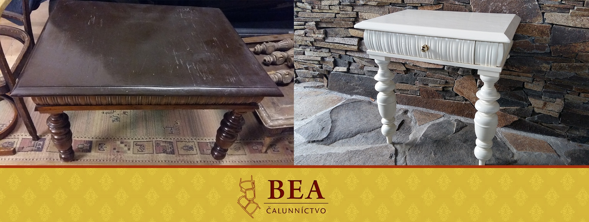 Renovácia starožitného nábytku – BEA Košice | Reštaurovanie a obnova historického nábytku (pred a po)